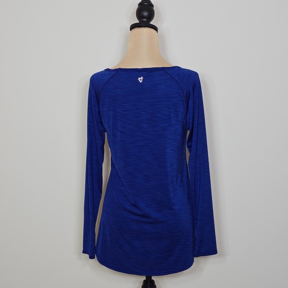 Betsey Johnson Performance Royal Blue Long Sleeve Athletic Top Women's - Picture 2 of 6